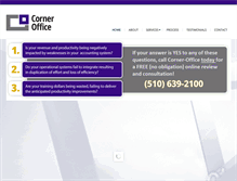 Tablet Screenshot of corner-office.com